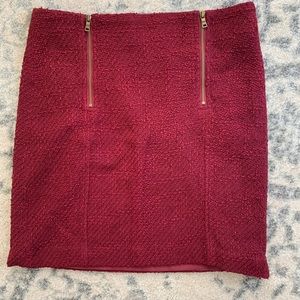 Loft double zipper front skirt